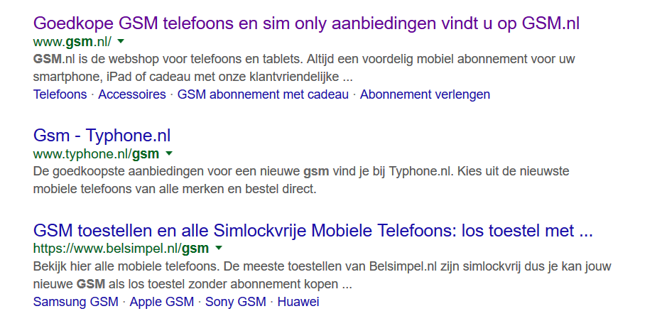 nl будет первым естественным результатом в Google